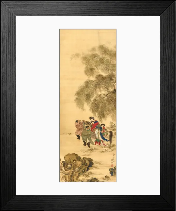 Framed Print : Yang Guifei Mounting a Horse, Mid of the 19th century