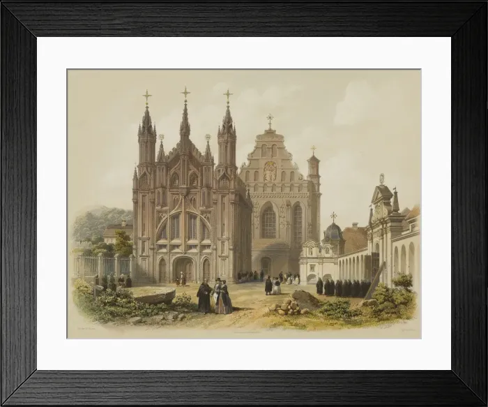 Framed Print : The Church of St. Anne in Vilnius, 1847 Framed Print : The Church of St. Anne in Vilnius, 1847