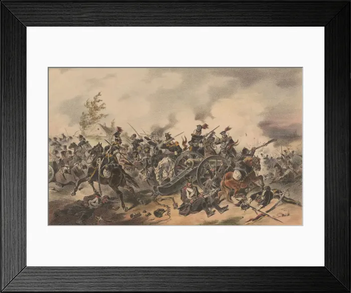 Framed Print : Attack on a Russian battery, 1835 Framed Print : Attack on a Russian battery, 1835