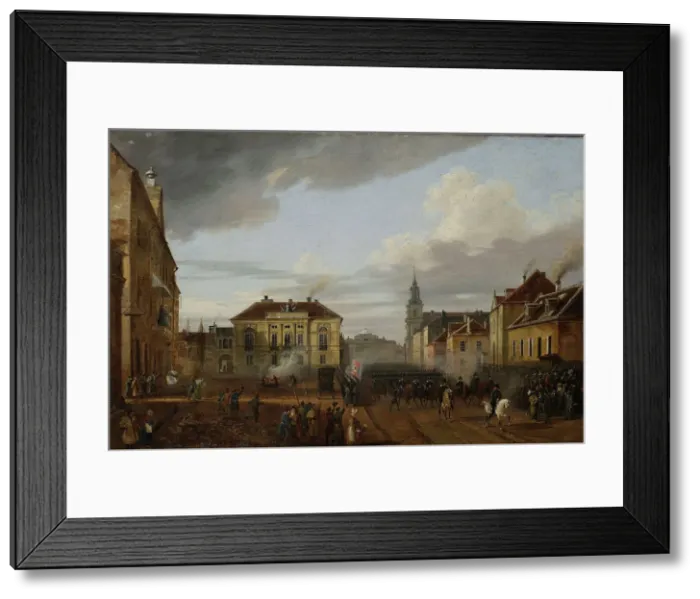 Framed Print : The return of squads of Polish army from Wierzbno, 1831 Framed Print : The return of squads of Polish army from Wierzbno, 1831