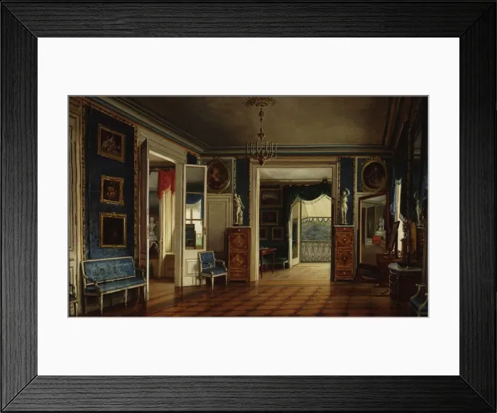 Framed Print : Royal Bedroom of the Lazienki Palace, 1847 Framed Print : Royal Bedroom of the Lazienki Palace, 1847