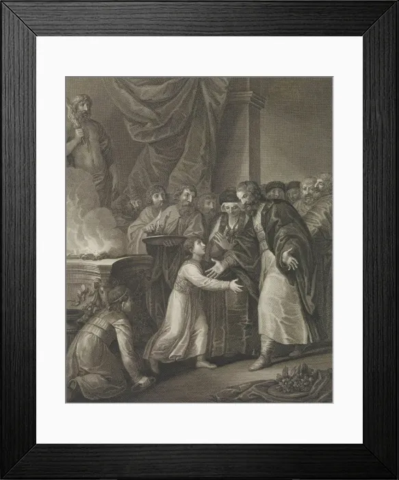 Framed Print : Mieszko I of Poland receives the tonsure, Late 18th century Framed Print : Mieszko I of Poland receives the tonsure, Late 18th century