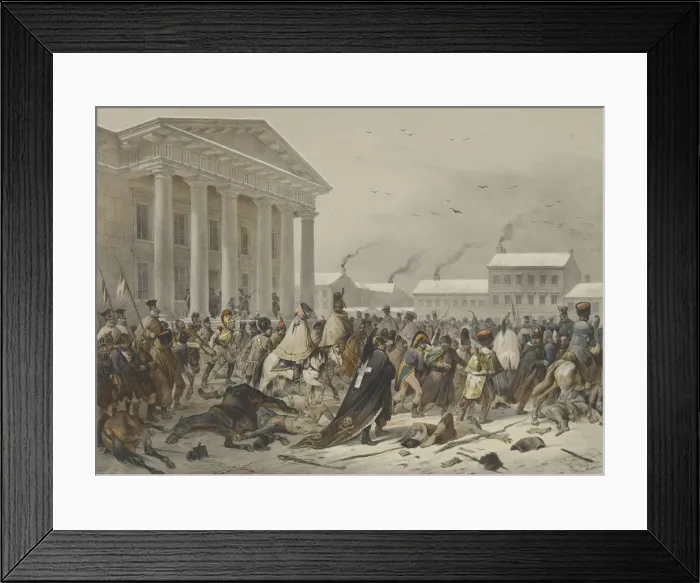 Framed Print : Flight of the French army through Vilnius, 1847 Framed Print : Flight of the French army through Vilnius, 1847