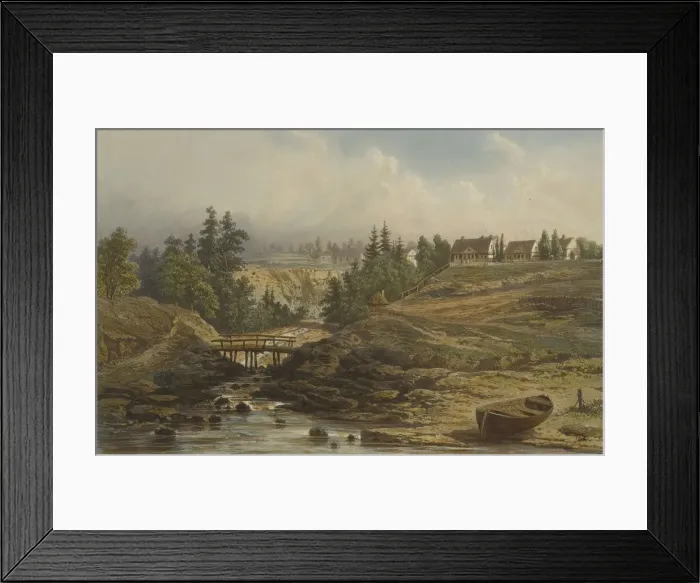 Framed Print : Druskininkai in southern Lithuania, c1850 Framed Print : Druskininkai in southern Lithuania, c1850