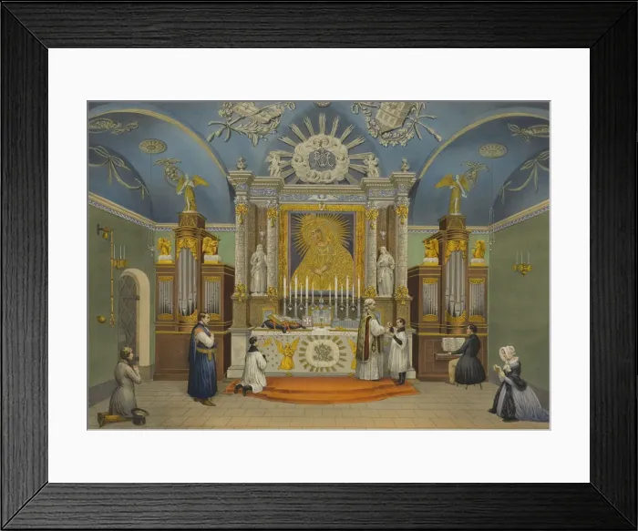 Framed Print : The chapel of Our Lady of the Gate of Dawn in Vilnius, 1847 Framed Print : The chapel of Our Lady of the Gate of Dawn in Vilnius, 1847