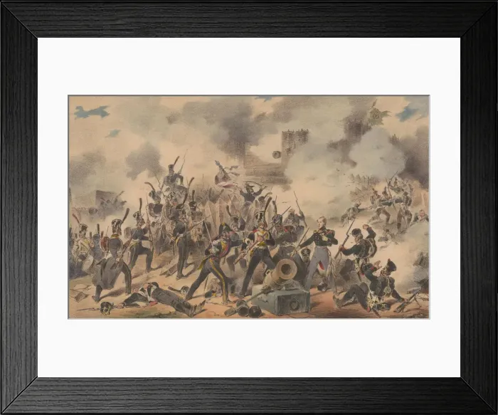 Framed Print : The Polish army removes the enemy entrenchments, 1835 Framed Print : The Polish army removes the enemy entrenchments, 1835