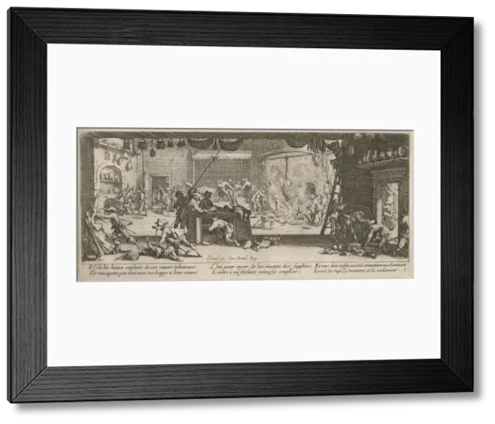 Framed Print : The Miseries and Misfortunes of War, folio 5: Plundering a large Farmhouse, 1633 Framed Print : The Miseries and Misfortunes of War, folio 5: Plundering a large Farmhouse, 1633