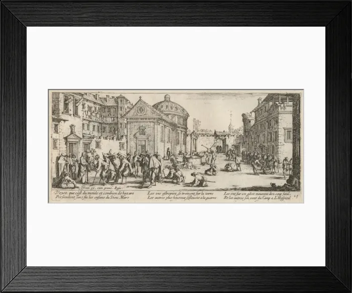 Framed Print : The Miseries and Misfortunes of War, folio 15: The Hospital, 1633 Framed Print : The Miseries and Misfortunes of War, folio 15: The Hospital, 1633
