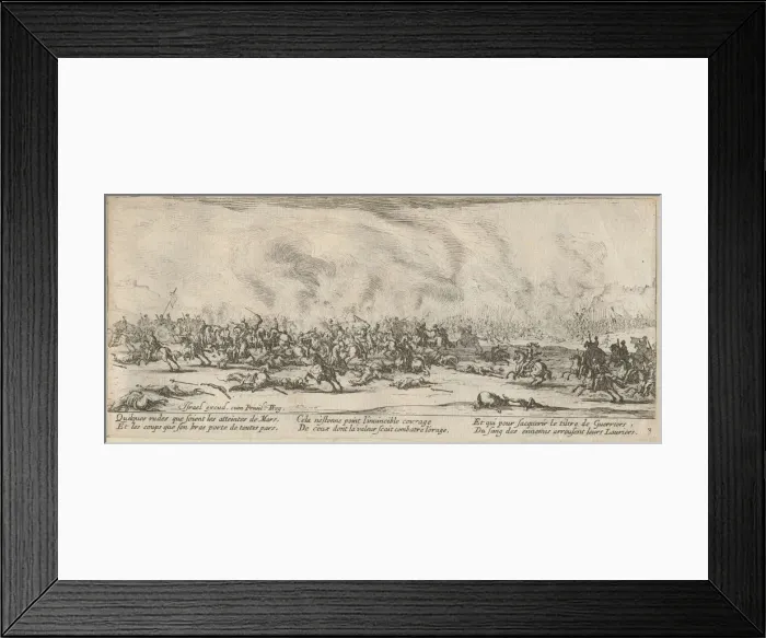 Framed Print : The Miseries and Misfortunes of War, folio 3: The Battle, 1633 Framed Print : The Miseries and Misfortunes of War, folio 3: The Battle, 1633