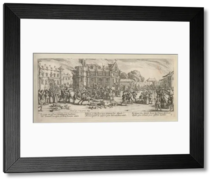 Framed Print : The Miseries and Misfortunes of War, folio 6: Destruction of a Convent, 1633 Framed Print : The Miseries and Misfortunes of War, folio 6: Destruction of a Convent, 1633