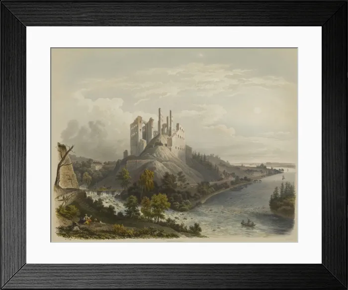 Framed Print : Ruins of the Koknese castle, 1847 Framed Print : Ruins of the Koknese castle, 1847