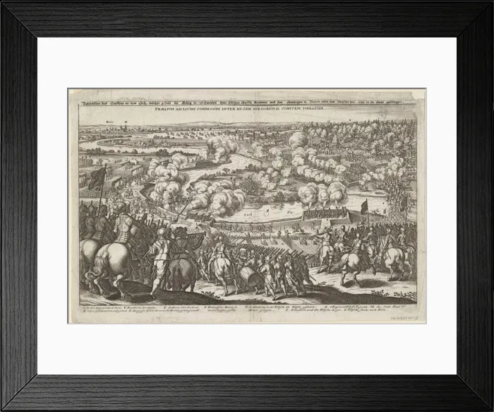 Framed Print : Meeting near Rain by the River Lech on 5 April 1632. Gustaphus Adolphus forces to cross the Lech Framed Print : Meeting near Rain by the River Lech on 5 April 1632. Gustaphus Adolphus forces to cross the Lech