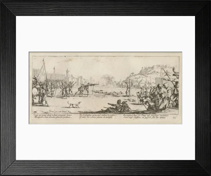 Framed Print : The Miseries and Misfortunes of War, folio 12: The Firing Squad, 1633 Framed Print : The Miseries and Misfortunes of War, folio 12: The Firing Squad, 1633