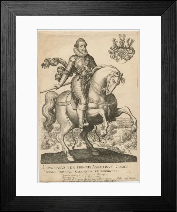 Framed Print : Portrait of Christian I, Prince of Anhalt-Bernburg (1568-1630), 1630 Framed Print : Portrait of Christian I, Prince of Anhalt-Bernburg (1568-1630), 1630