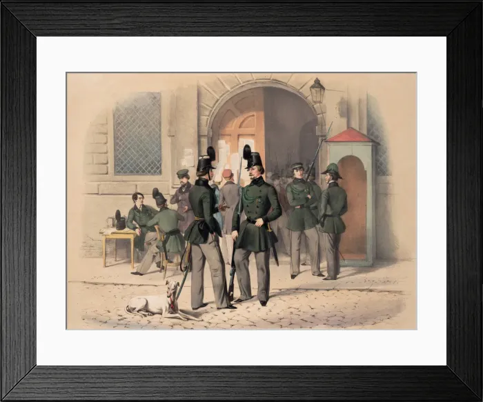Framed Print : Münchner Volksbewaffnung. Studenten-Freikorps, 1848 Framed Print : Münchner Volksbewaffnung. Studenten-Freikorps, 1848