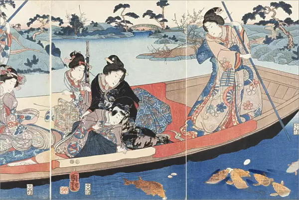 Sensui fune johatsu (The First Time on a Boat on a Miniature Lake), c1847