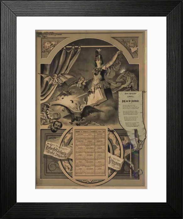 Framed Print : Gruss an die Proletarier (Greetings to the proletarians), 1887 Framed Print : Gruss an die Proletarier (Greetings to the proletarians), 1887