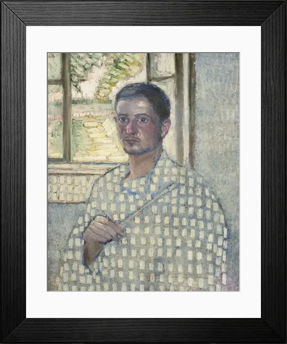 Framed Print : Self-portrait with brush, 1907 Framed Print : Self-portrait with brush, 1907