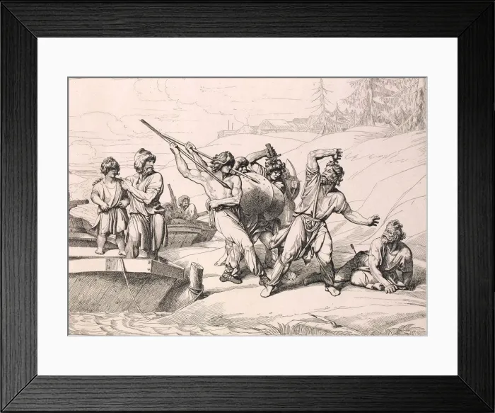 Framed Print : The Death of Askold and Dir, 1832