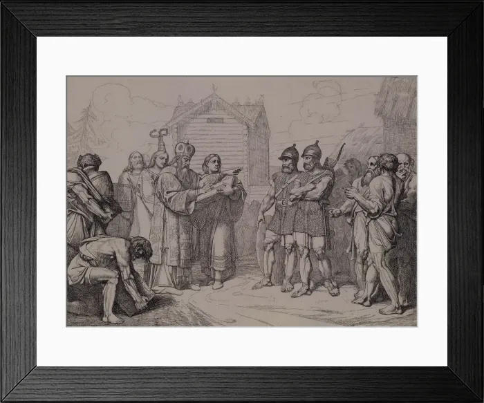 Framed Print : The Arrival of Byzantine Bishop in Kievan Rus, 1832 Framed Print : The Arrival of Byzantine Bishop in Kievan Rus, 1832