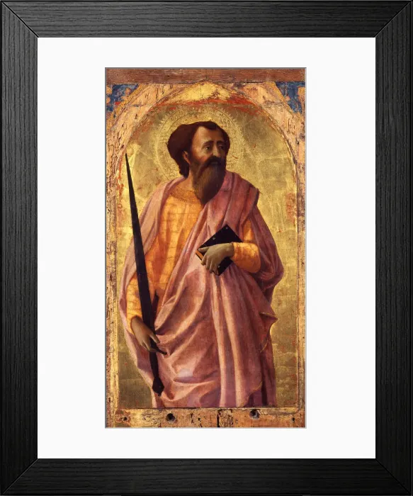 Framed Print : Saint Paul. From the Altarpiece for the Santa Maria del Carmine in Pisa, 1426 Framed Print : Saint Paul. From the Altarpiece for the Santa Maria del Carmine in Pisa, 1426