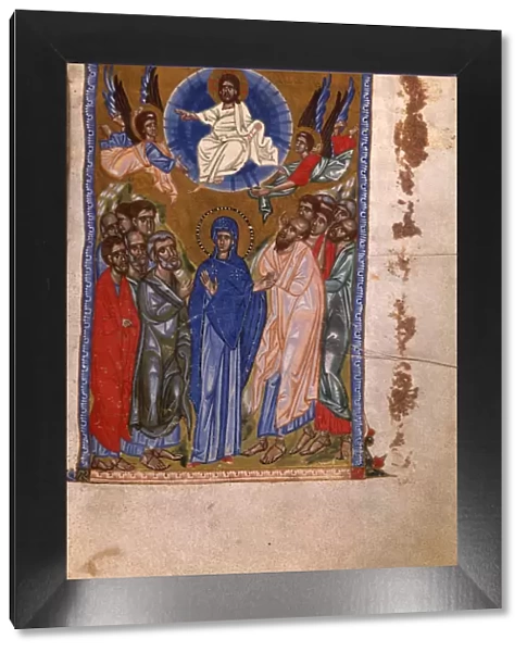The Resurrection (Manuscript illumination from the Matenadaran Gospel), 14th century