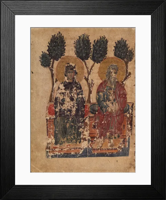 Framed Print : The Parable of the Rich Man and the Beggar Lazarus (Manuscript illumination Framed Print : The Parable of the Rich Man and the Beggar Lazarus (Manuscript illumination