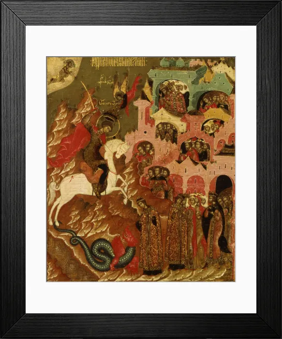 Framed Print : Saint George and the Dragon, First Half of 17th century Framed Print : Saint George and the Dragon, First Half of 17th century