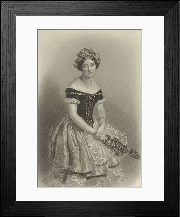 Framed Print : Ballet dancer Carlotta Grisi (1819-1899), 1844