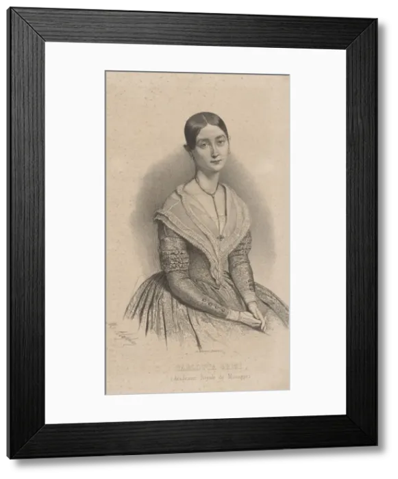 Framed Print : Ballet dancer Carlotta Grisi (1819-1899), Early 1840s Framed Print : Ballet dancer Carlotta Grisi (1819-1899), Early 1840s