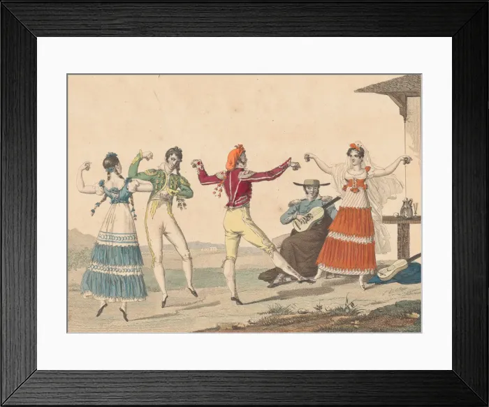 Framed Print : The Fandango, 1810s Framed Print : The Fandango, 1810s