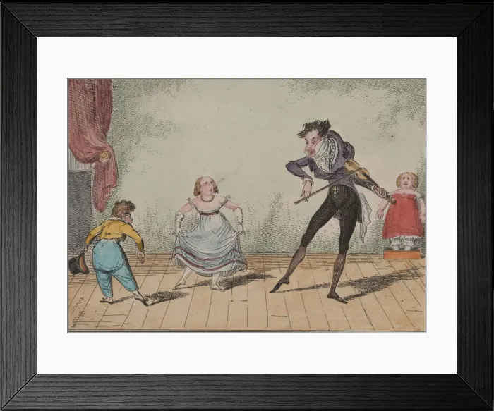 Framed Print : The dancing lesson: The Minuet, 1835 Framed Print : The dancing lesson: The Minuet, 1835