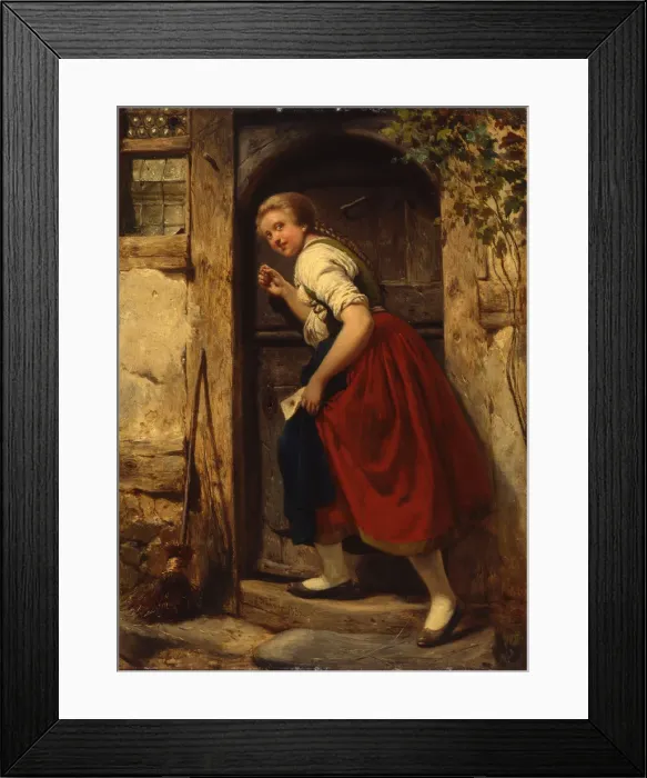 Framed Print : The girl with a letter, 1855 Framed Print : The girl with a letter, 1855