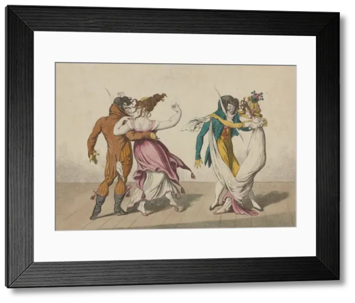 Framed Print : Waltz. From the series Le Bon Genre, 1801 Framed Print : Waltz. From the series Le Bon Genre, 1801