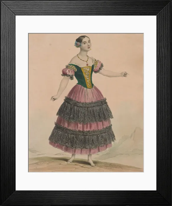 Framed Print : Ballet dancer Fanny Elssler (1810-1884), 1834 Framed Print : Ballet dancer Fanny Elssler (1810-1884), 1834