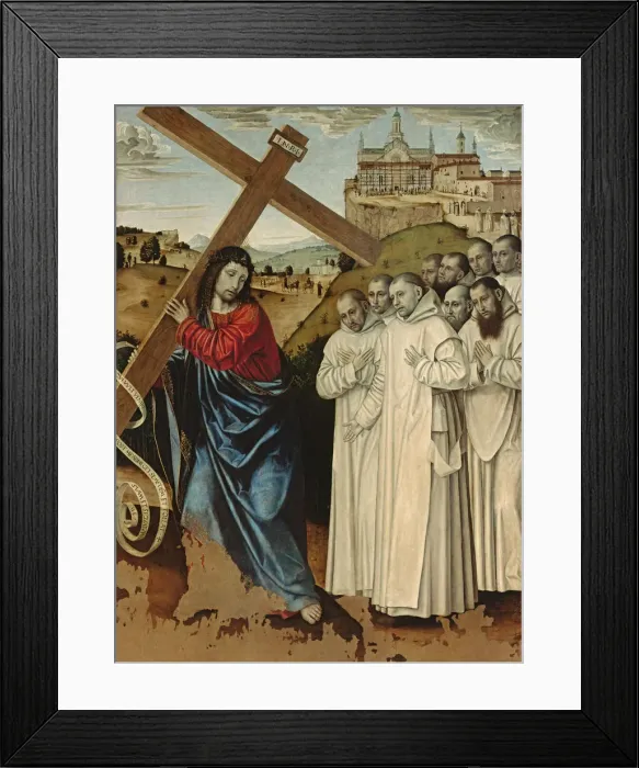 Framed Print : Christ Carrying the Cross with Carthusians Framed Print : Christ Carrying the Cross with Carthusians