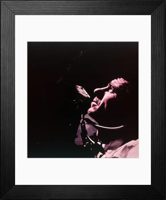 Framed Print : Astronaut Walter Cunningham during the Apollo 7 mission, October 1968. Creator: NASA Framed Print : Astronaut Walter Cunningham during the Apollo 7 mission, October 1968. Creator: NASA