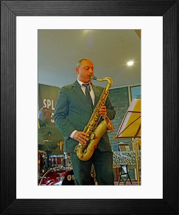 Framed Print : Alex Garnett, Eastbourne Jazz Festival, Eastbourne, 20 Sept 2018. Creator: Brian O Connor Framed Print : Alex Garnett, Eastbourne Jazz Festival, Eastbourne, 20 Sept 2018. Creator: Brian O Connor