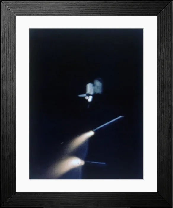 Framed Print : Solid rocket booster separates, first Space Shuttle flight, 12 April 1981. Creator: NASA Framed Print : Solid rocket booster separates, first Space Shuttle flight, 12 April 1981. Creator: NASA