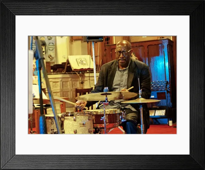 Framed Print : Rod Youngs, Eastbourne Jazz Festival, Christ Church, 30 Sept 2018. Creator: Brian O Connor Framed Print : Rod Youngs, Eastbourne Jazz Festival, Christ Church, 30 Sept 2018. Creator: Brian O Connor