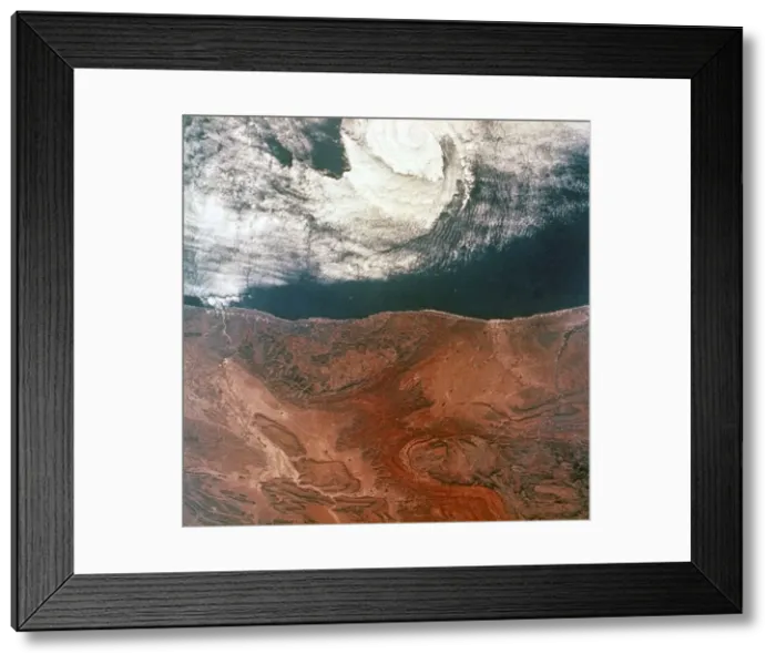 Framed Print : Earth from space - eye of a storm seen from Gemini 5, 1965. Creator: NASA Framed Print : Earth from space - eye of a storm seen from Gemini 5, 1965. Creator: NASA