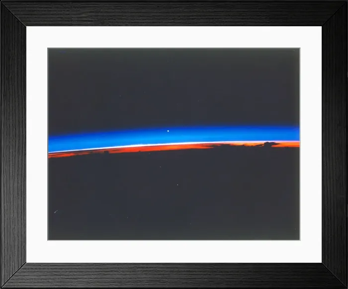 Framed Print : Earth with Venus rising, c1980s. Creator: NASA Framed Print : Earth with Venus rising, c1980s. Creator: NASA