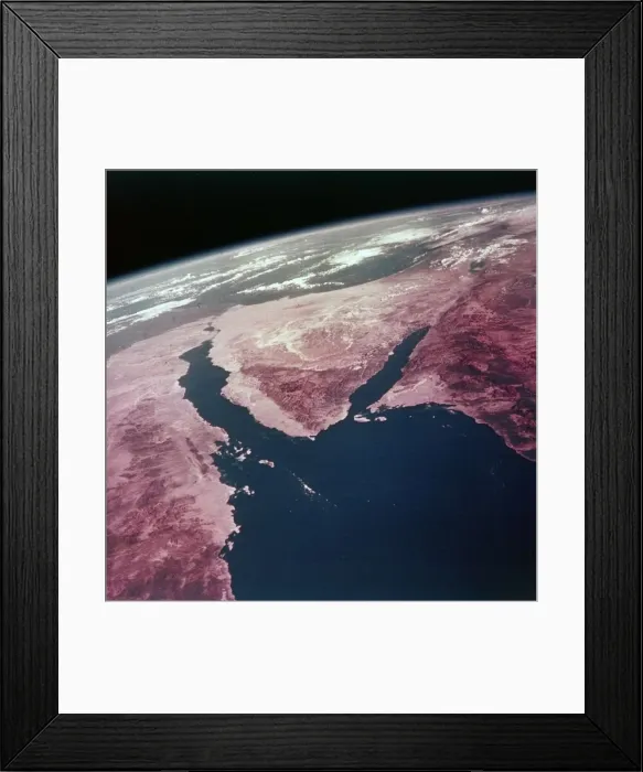 Framed Print : Earth from space - the Sinai Peninsula, Egypt, c1980s. Creator: NASA Framed Print : Earth from space - the Sinai Peninsula, Egypt, c1980s. Creator: NASA