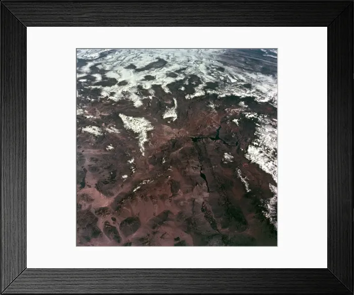 Framed Print : Earth from space - Las Vegas and the Mojave Desert, Nevada, USA, c1980s. Creator: NASA Framed Print : Earth from space - Las Vegas and the Mojave Desert, Nevada, USA, c1980s. Creator: NASA