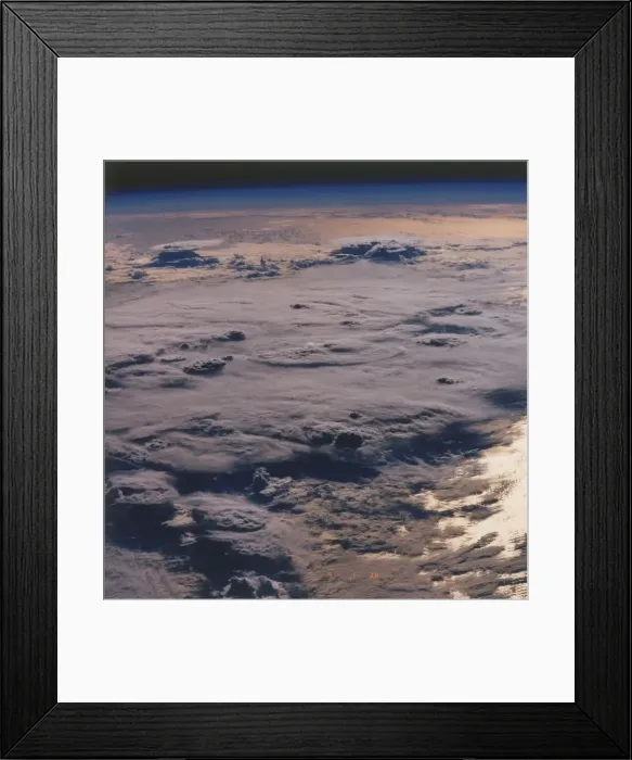 Framed Print : Earth from space - thunderstorm over the Pacific Ocean, c1980s. Creator: NASA Framed Print : Earth from space - thunderstorm over the Pacific Ocean, c1980s. Creator: NASA