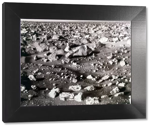 Rock-strewn Martian surface, Viking Lander mission, 1970s. Creator: NASA