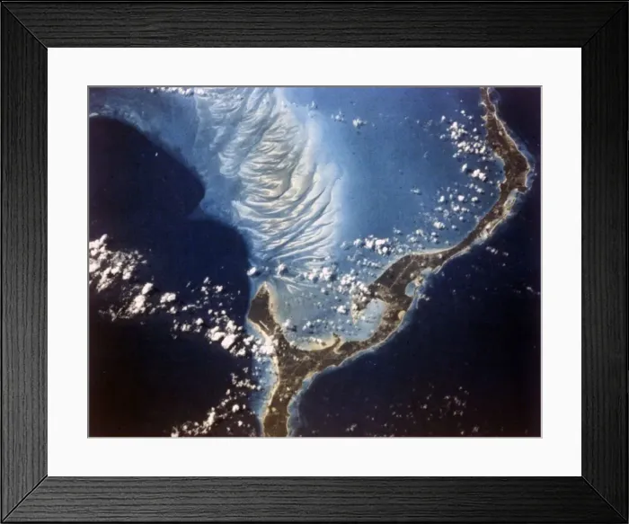 Framed Print : Earth from space - Eleuthera Island, Bahamas, c1980s. Creator: NASA Framed Print : Earth from space - Eleuthera Island, Bahamas, c1980s. Creator: NASA