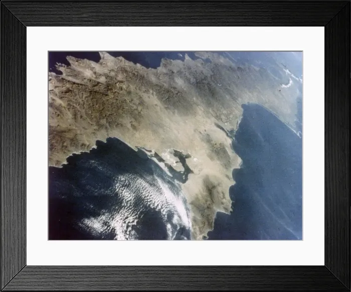 Framed Print : Baja California seen from aboard the second Space Shuttle flight, November 1981. Creator: NASA Framed Print : Baja California seen from aboard the second Space Shuttle flight, November 1981. Creator: NASA