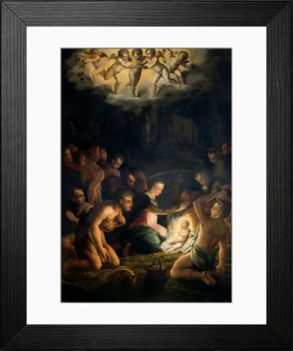 Framed Print : Nativity, c1546 Framed Print : Nativity, c1546