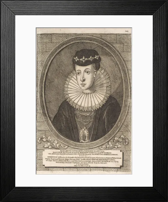 Framed Print : Elzbieta Radziwill (Sieniawski). From: Icones Familiae Ducalis Radivilianae, 1758 Framed Print : Elzbieta Radziwill (Sieniawski). From: Icones Familiae Ducalis Radivilianae, 1758